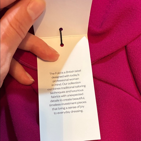 NWT The Fold Elegant Magenta Blouse with Unique Draping - Picture 6 of 16